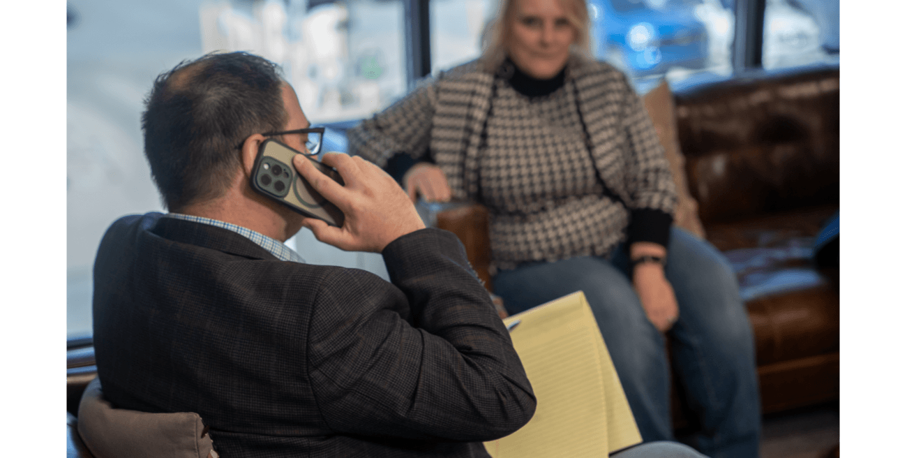 Attorney on the phone at Bonahoom and Bobilya