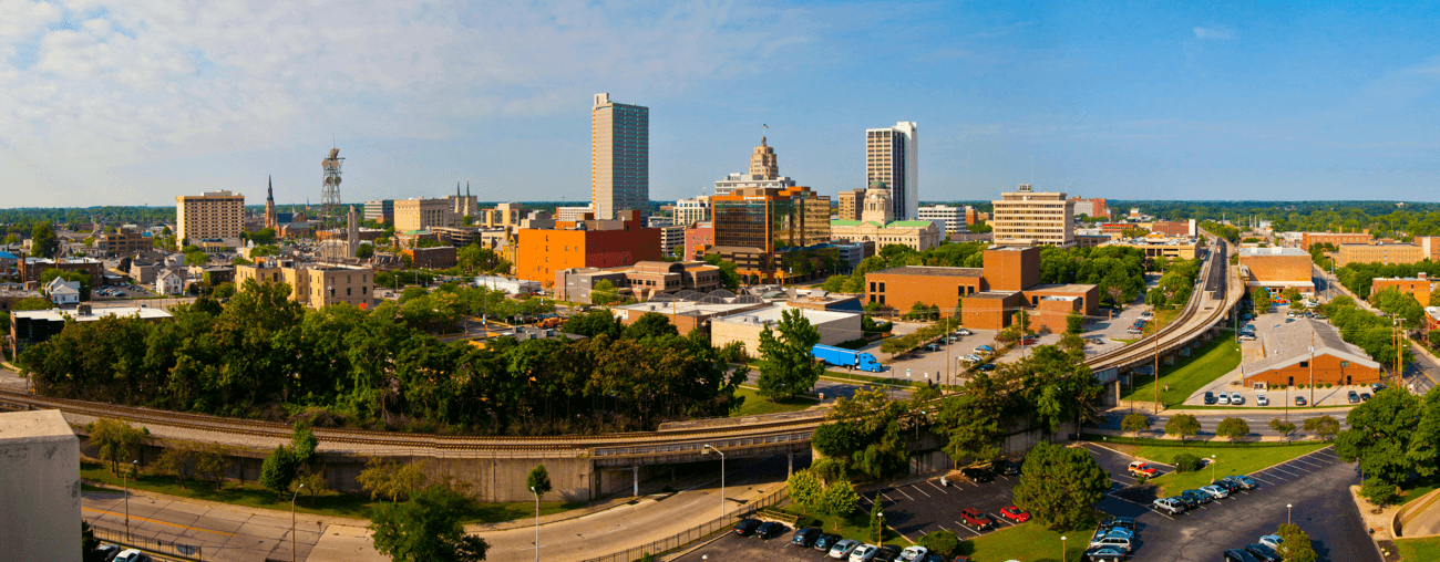 Fort Wayne Indiana cityscape